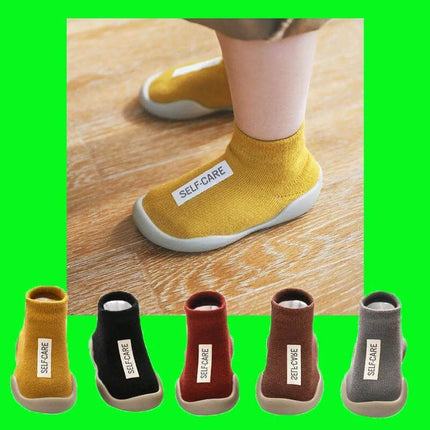 Baby Toddler Combed Cotton Floor Socks Breathable Cute - yellow sock shoes with non-slip sole, breathable mesh knit for crawling infants and toddlers