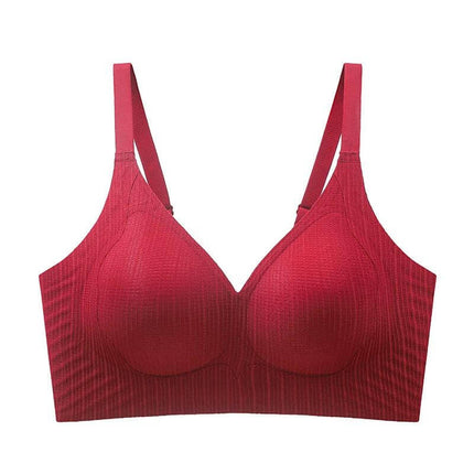 Backless Double-Strap Push-Up Bra Adhesive Support in red, adhesive wing lift with double shoulder straps for backless and low-back outfits