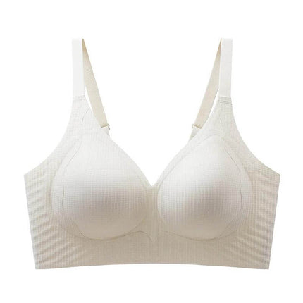 Backless Double-Strap Push-Up Bra Adhesive Support — white sponge-mold cups with adjustable double straps and adhesive low-back wings