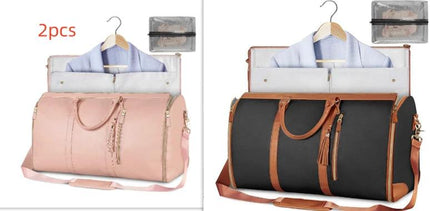 Large Foldable Travel Duffle Bag Waterproof Pink Tote