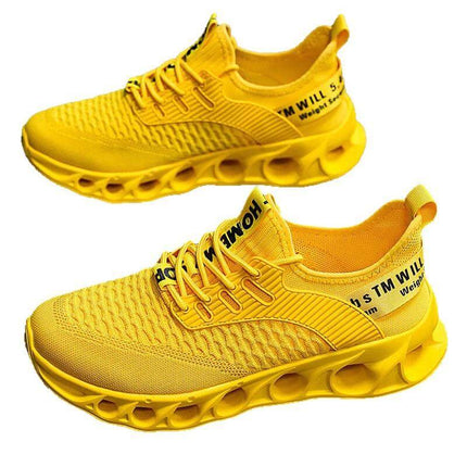 Breathable Mesh Casual Running Shoes For Everyday Comfort bright yellow breathable mesh sneakers for walking, light jogging and commuting