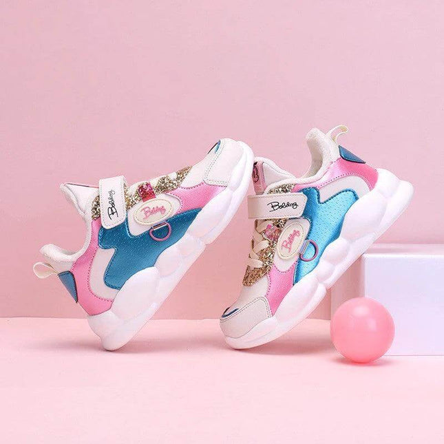 Plush Girls Casual Velcro Sneakers Soft Slip On Shoes Beige - beige plush-lined girls sneakers with velcro strap for school and everyday wear