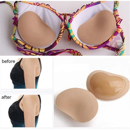 Silicone Nipple Covers For Bras And Swimwear Beige Pair - skin-friendly self-adhesive pads with matte cloth outer layer for seamless, strapless coverage
