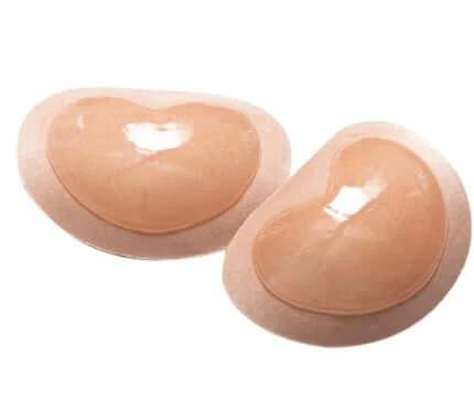 Silicone Nipple Covers For Bras And Swimwear Beige Pair – skin-friendly self-adhesive silicone pads with cloth outer layer for invisible coverage under bras and swimwear