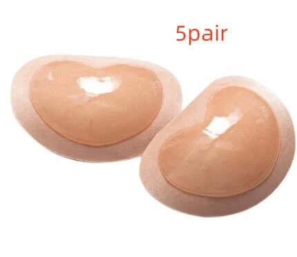 Silicone Nipple Covers For Bras And Swimwear Beige Pair - beige self-adhesive silicone nipple pads with cloth outer matte finish for backless outfits