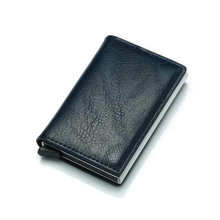 Bisi Goro RFID Card Holder Wallet Retro Leather Box Style For Everyday Use compact retro microfiber leather card holder with aluminum box and RFID protection