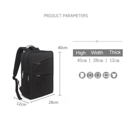 Laptop Backpack Fits 14 Inch And Under Laptops, Everyday Use - black polyester oxford backpack 40x28x12cm with padded laptop compartment