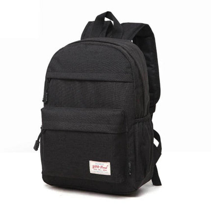 Canvas Laptop Backpack For 13-15 Inch Laptops Everyday Use - black durable canvas backpack with padded laptop compartment and front pockets