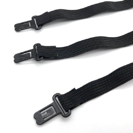 DIY Bow Tie Adjustment Strap 53x1cm for Shirts and Suits - black elastic strap with snap closures for adjusting bow ties, shirts, suits