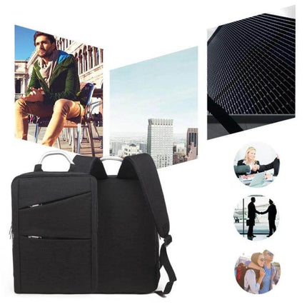 Laptop Backpack Fits 14 Inch And Under Laptops, Everyday Use - black durable polyester laptop backpack with padded compartment and front zip pockets