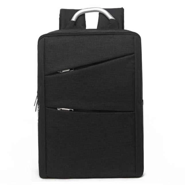 Laptop Backpack Fits 14 Inch And Under Laptops, Everyday Use - black durable polyester oxford backpack with padded laptop compartment and front zip pockets