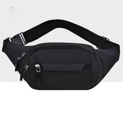 Crossbody Chest Bag With Multi Function Pockets For Everyday Use black Oxford cloth compact chest bag with multiple zip pockets