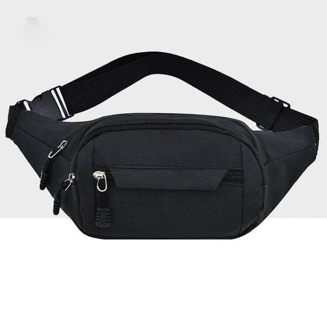 Crossbody Chest Bag With Multi Function Pockets For Everyday Use black Oxford cloth compact chest bag with multiple zip pockets