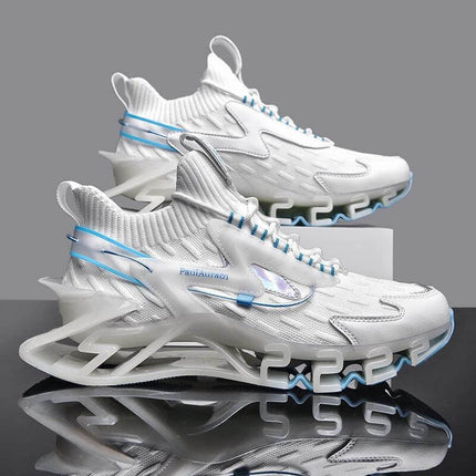 Boys Basketball Blade Sneakers Black Everyday Wear breathable flying weave upper rubber sole for school gym and casual outdoor use