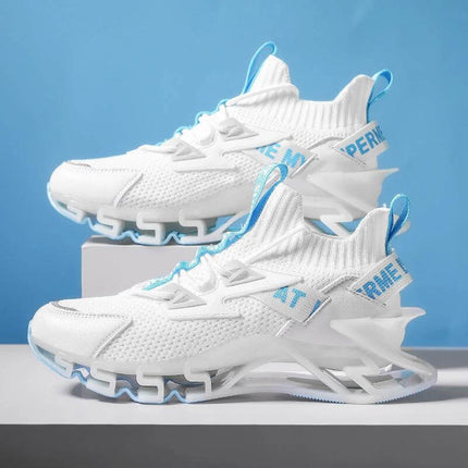 Boys Basketball Blade Sneakers Black Everyday Wear white flying weave upper breathable rubber sole school gym and casual outdoor