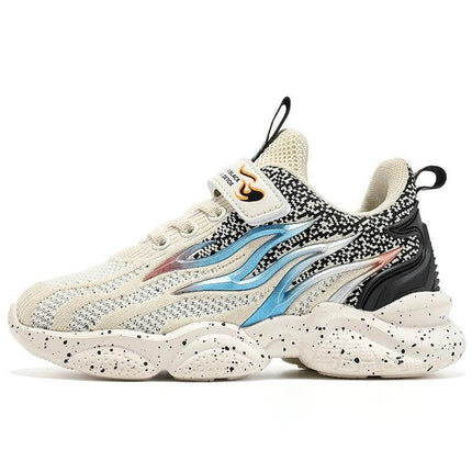 Boys Mesh Sneakers Anti Slip Sole For Everyday Play lightweight breathable textile+TPU upper with anti-slip rubber outsole for school and playground