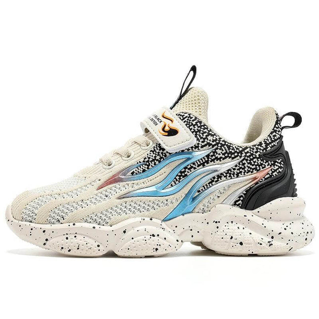 Boys Mesh Sneakers Anti Slip Sole For Everyday Play lightweight breathable textile+TPU upper with anti-slip rubber outsole for school and playground