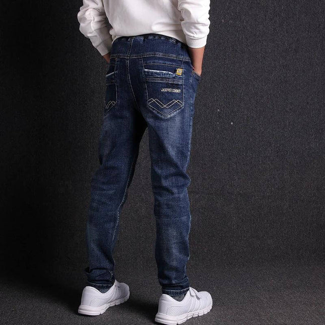 Boys Jeans Micro Stretch For Everyday Comfort And Play - dark blue slim fit denim for active school and play