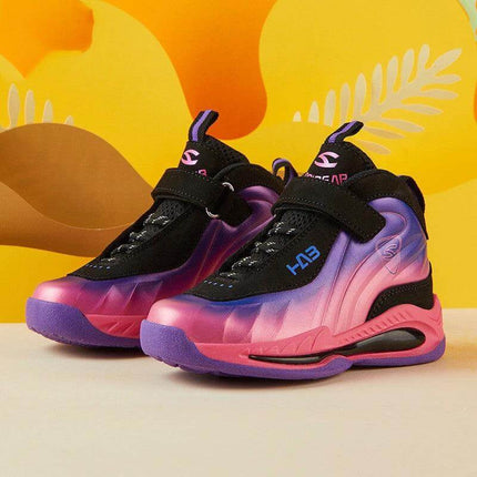 Boys Sneakers Size 28-33 For Daily School Wear Everyday - lake blue pink purple black gold PU upper TPR sole