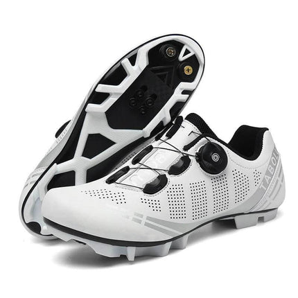 Breathable Cycling Shoes For Men Everyday Road Riding white ventilated lightweight cycling shoes with nylon outsole and elastic band closure