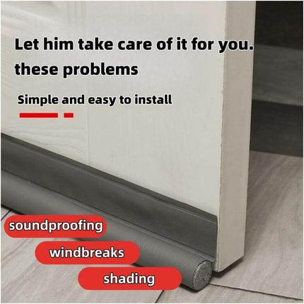 Door Bottom Seal Strip Brown Self Adhesive Gap Sealing for Doors installed under door to block drafts, dust, soundproofing and windbreaks