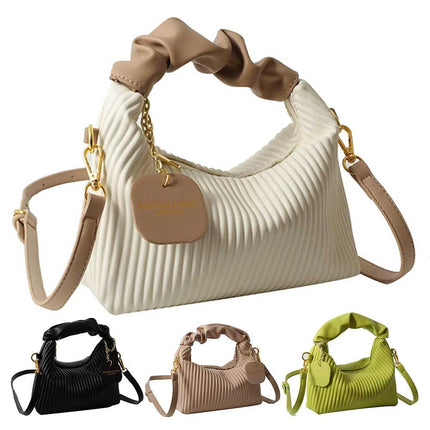 Small Pleated Cloud Crossbody Bag For Everyday Casual Use