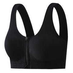 High-Performance Front Zipper Sports Bra with Beauty Back Design