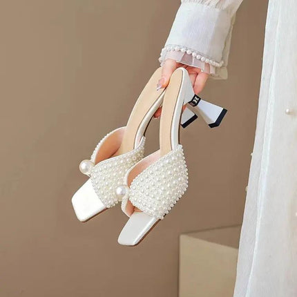 Pearl T Strap High Heel Sandals For Everyday Commuting And Wear