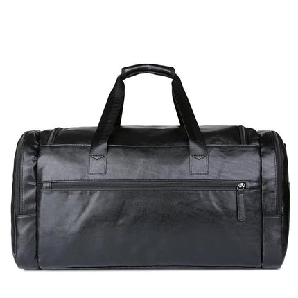 Men's PU Leather 32 Inch Weekender Travel Bag Black Brown