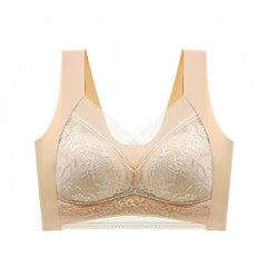 Seamless Ice Silk Lace Bra with Beautiful Back Design for Enhanced Comfort