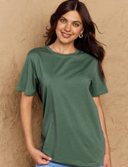 Full Size Round Neck Short Sleeve T-Shirt