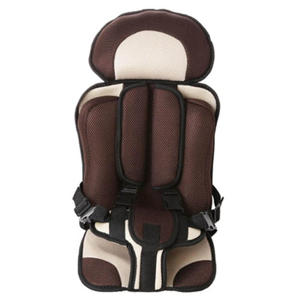 Portable Infant Safety Seat for Babies and Toddlers in Cars, brown detachable-back car seat for 9 months–6 years