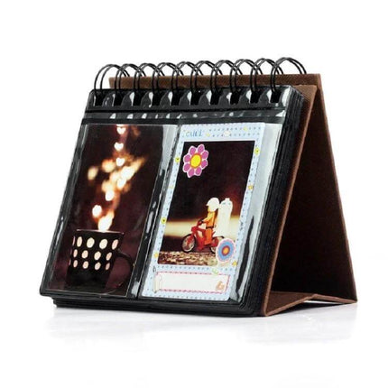 Calendar Style Desktop Standing Folder Album 68 Photos compact desk calendar-style photo display for 68 13x12.5cm