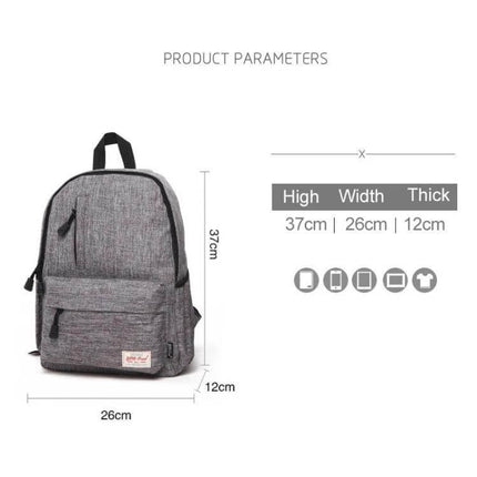 Canvas Laptop Bag And Backpack For 13.3 Inch Laptops gray canvas convertible backpack with front pocket and dimensions 37x26x12cm