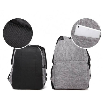 Canvas Laptop Bag And Backpack For 13.3 Inch Laptops in grey durable canvas with padded laptop compartment and extra pockets