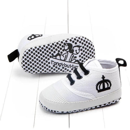 Canvas Toddler Shoes For Everyday Wear Cotton Elastic Band - white unisex toddler sneakers with breathable cotton upper and elastic band closure