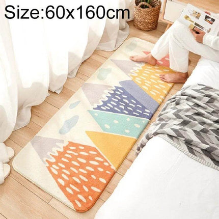 Cartoon Home Strip Rug Lamb Cashmere Non Slip For Bedroom 60x180 Cm soft lamb cashmere strip rug non-slip backing for bedroom and living room
