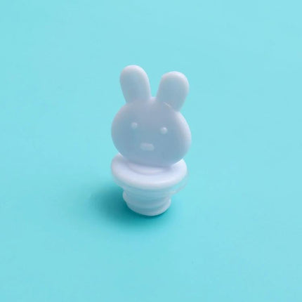 Cartoon Water Filled Hot Water Bag Small 280ml PVC - white rabbit-shaped knob plug for water-injection hot water bag