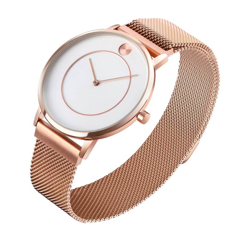 Chic SKMEI 9197 Ladies Quartz Watch Elegant Metal Mesh Band