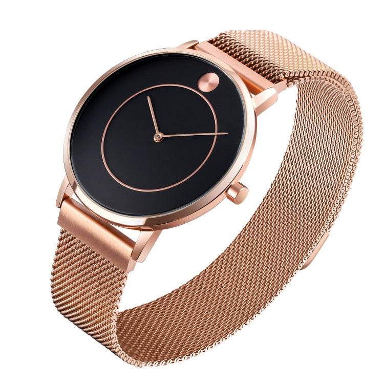 Chic SKMEI 9197 Ladies Quartz Watch Elegant Metal Mesh Band