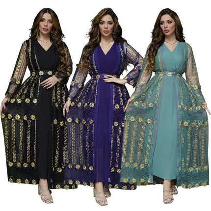 Chiffon Vest Dress For Everyday Wear Ideal For Work And Casual Outings - black purple green embroidered chiffon long skirt vest dress
