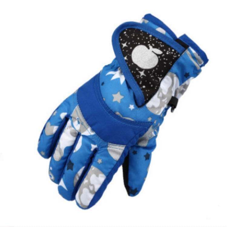 Children Full Finger Ski Gloves Waterproof Padded Warm Riding Gloves