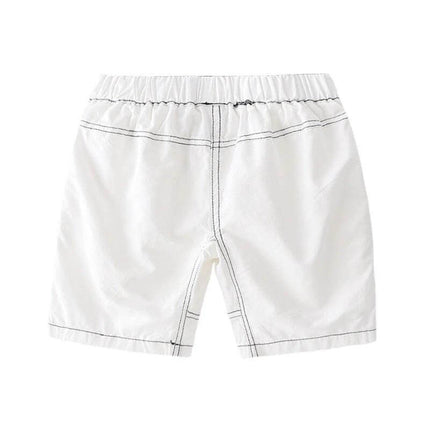 Children's Breathable Cotton Summer Shorts for Playtime white 100% cotton elastic waist lightweight play shorts