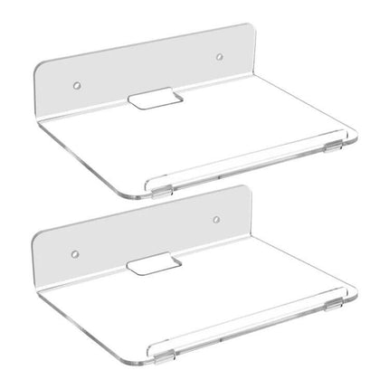 Acrylic Wall Hanger for Small Speakers and Phones at Home - clear acrylic floating shelf for speakers, phones, cameras, bedroom or office