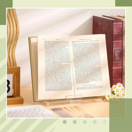 Acrylic Photo Frame Book Picture Plate Stand Set Of 2 clear acrylic book-style display stands for photos, plates, cards on desk or shelf