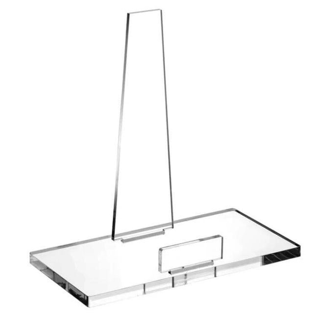 Acrylic Photo Frame Book Picture Plate Stand Set Of 2 clear acrylic desk display for photos, cards or small plates, two-pack, modern minimalist stand