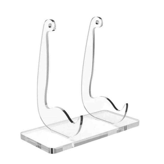 Acrylic Picture Frame Stand Plate Holder For Photos clear acrylic double-display stand for photos, plates, and small artwork on desk or shelf