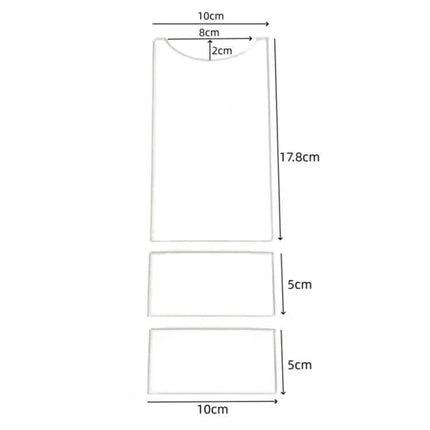 Sofa Mattress Baffle Wall Protector In Clear Acrylic – transparent acrylic panel with 17.8cm height and two 10x5cm support pieces