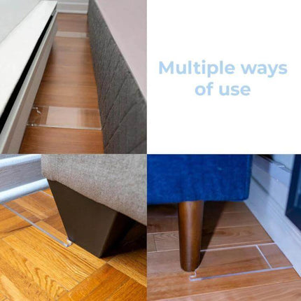 Sofa Mattress Baffle Wall Protection For Living Rooms clear acrylic panel installed behind sofas and beds to protect walls and reduce heat transfer