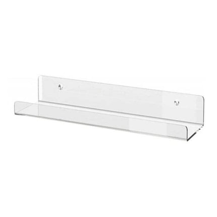 Acrylic Wall Shelf 30x10x6 Cm For Kitchen And Office - clear durable acrylic wall-mounted shelf for spices, toiletries, desk supplies, secure drilled mounting